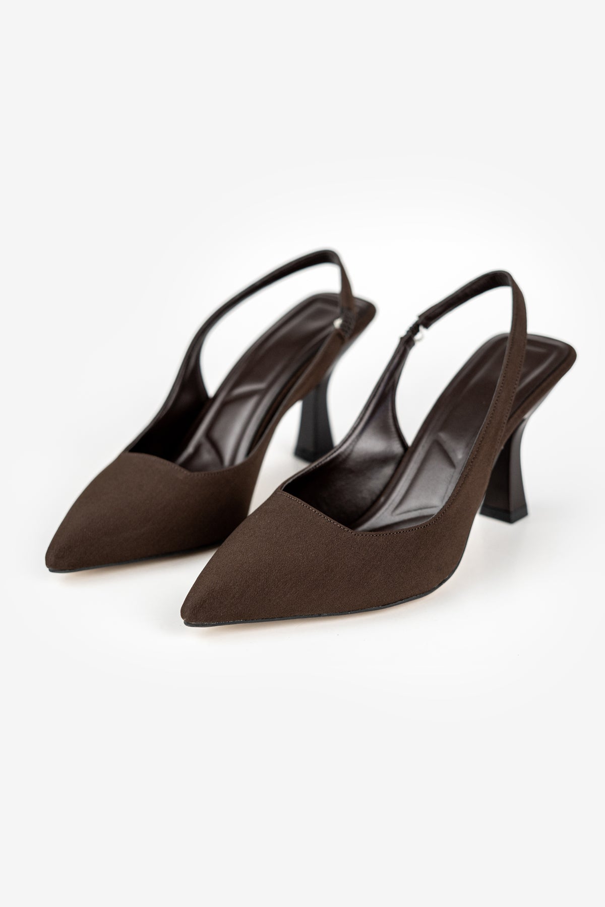 Sivri Burun Arkası Açık Stiletto Abiye Topuklu 9 cm